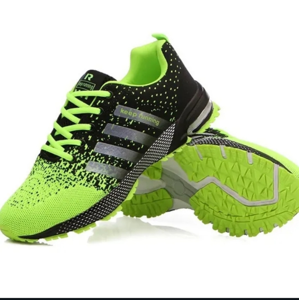 New Fashion neon green running shoes